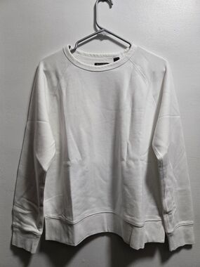 Dockers Men's White Crewneck Pullover Sweatshirt